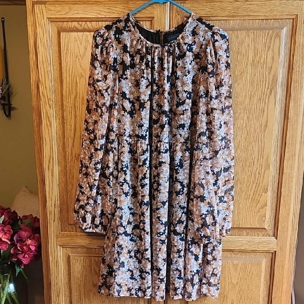 Sanctuary Floral Long Sleeve Dress, Size L